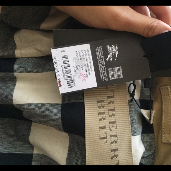 Burberry Tan lamb leather jacket US 2 EU 36 NWT - Picture 8 of 8