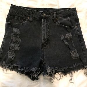 Just USA black denim shorts
