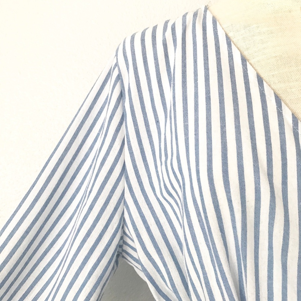 🔺ONE LEFT🔺Plus Size Blue & White Hi-Low Dress - Picture 4 of 8