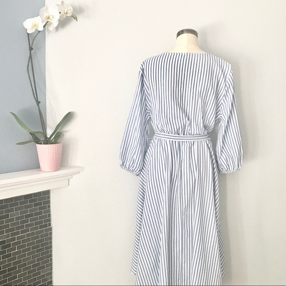 🔺ONE LEFT🔺Plus Size Blue & White Hi-Low Dress - Picture 3 of 8