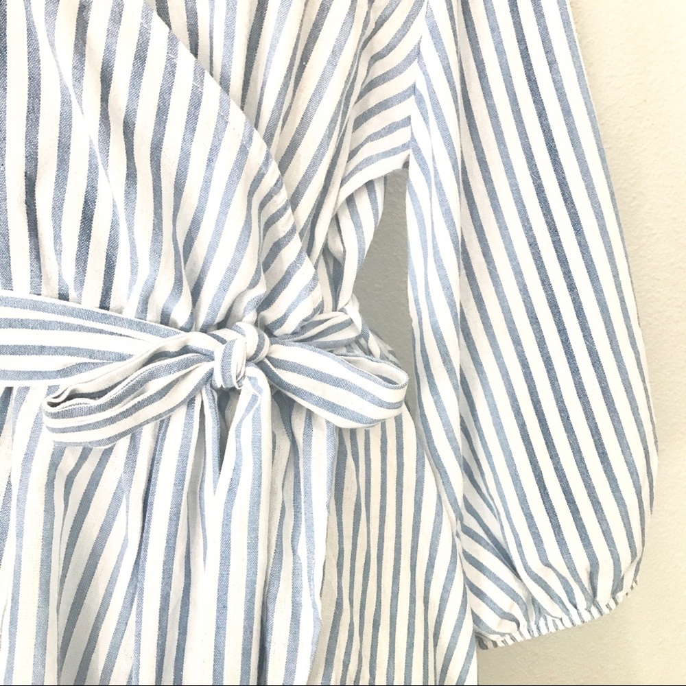 🔺ONE LEFT🔺Plus Size Blue & White Hi-Low Dress - Picture 5 of 8