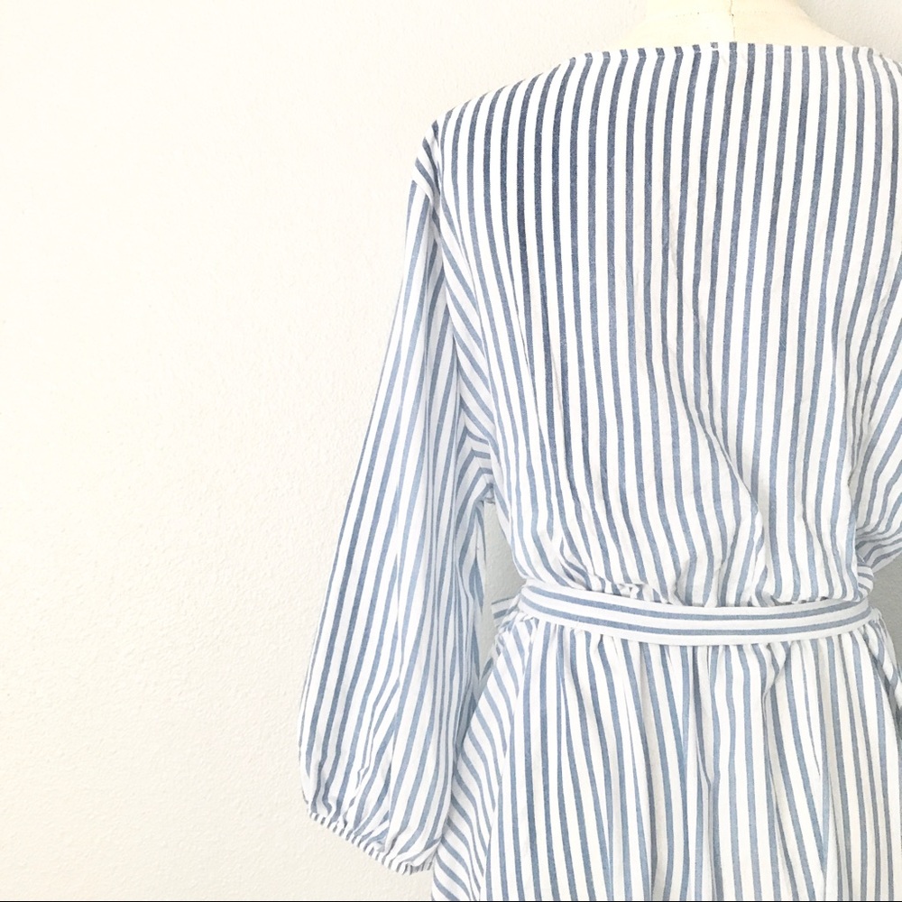 🔺ONE LEFT🔺Plus Size Blue & White Hi-Low Dress - Picture 6 of 8