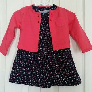 CARTER'S Floral dress with matching cardigan CARTER'S Floral dress with matching cardigan