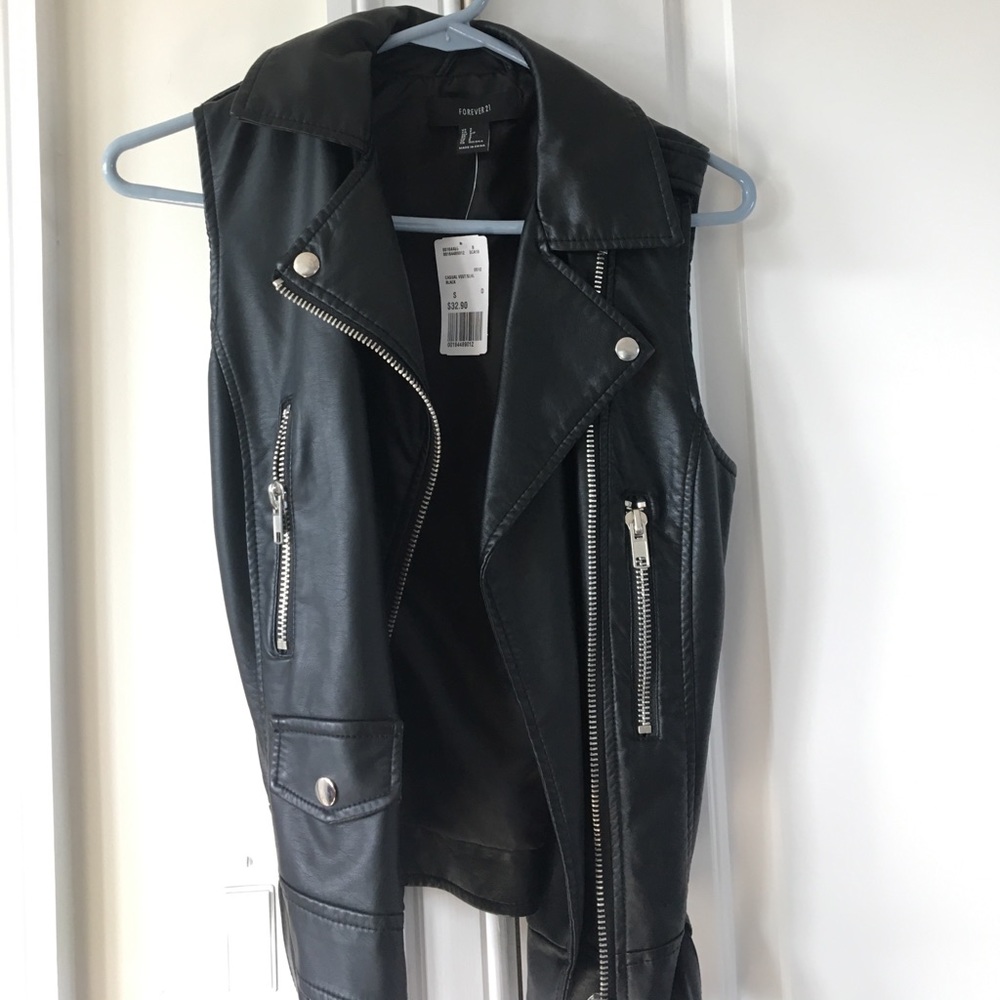 Faux-Leather Vest