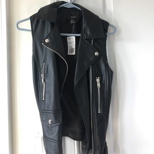 Faux-Leather Vest