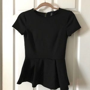 Black Peplum Top