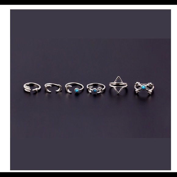 Silver Boho Midi Rings - Picture 2 of 5