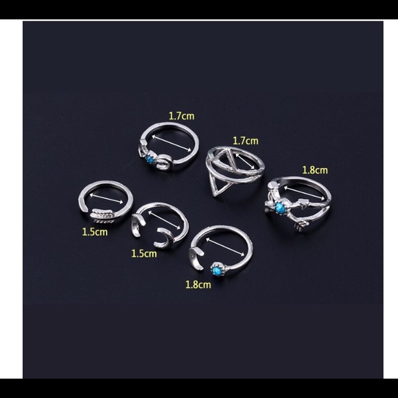 Silver Boho Midi Rings - Picture 3 of 5