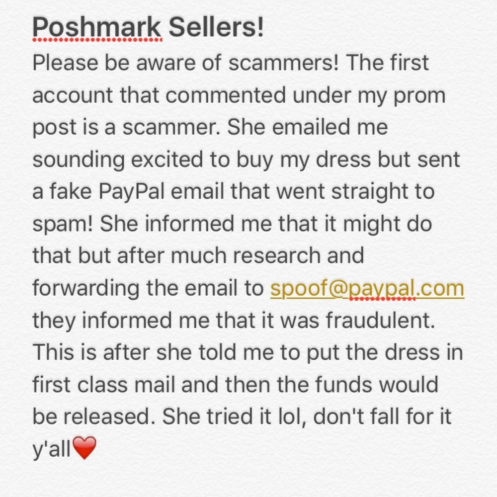 Information about scammers