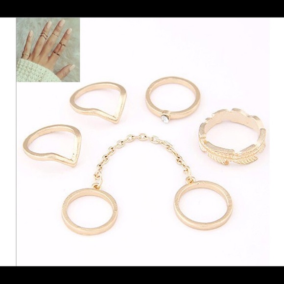 Gold and Silver Plated Midi Rings - Picture 2 of 8