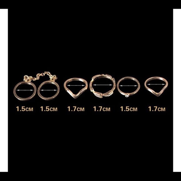 Gold and Silver Plated Midi Rings - Picture 4 of 8