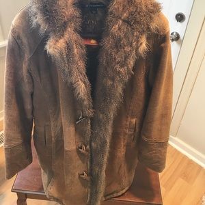 Men Bachrach leather cold coat