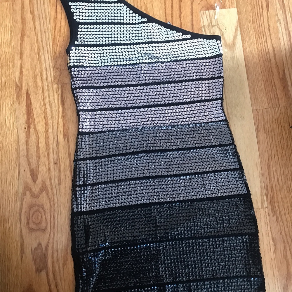 Wow couture Sequin One shoulder bodycon dress - Picture 2 of 5