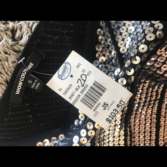 Wow couture Sequin One shoulder bodycon dress - Picture 3 of 5