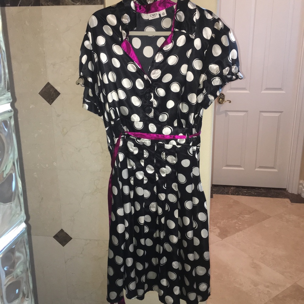 Fun Black/White Polka Dot Dress