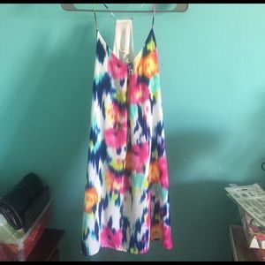 Watercolor Racer back dress