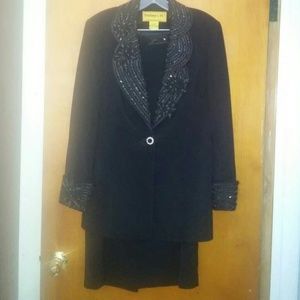 2 pc Black Skirt Suit