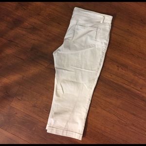White Denim Cropped Pants