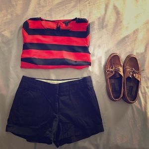 J. Crew 3" navy chino shorts