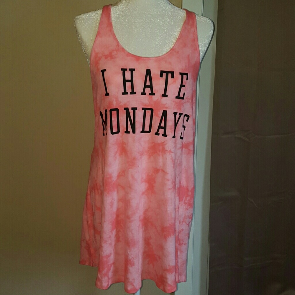 Victoria's Secret Pink Hate Mondays Tank Nightie M
