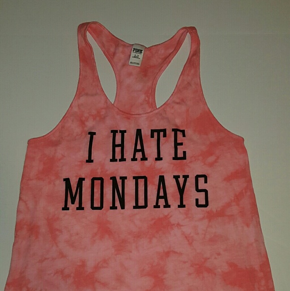 Victoria's Secret Pink Hate Mondays Tank Nightie M - Picture 2 of 2
