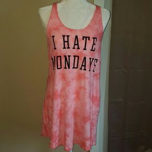 Victoria's Secret Pink Hate Mondays Tank Nightie M