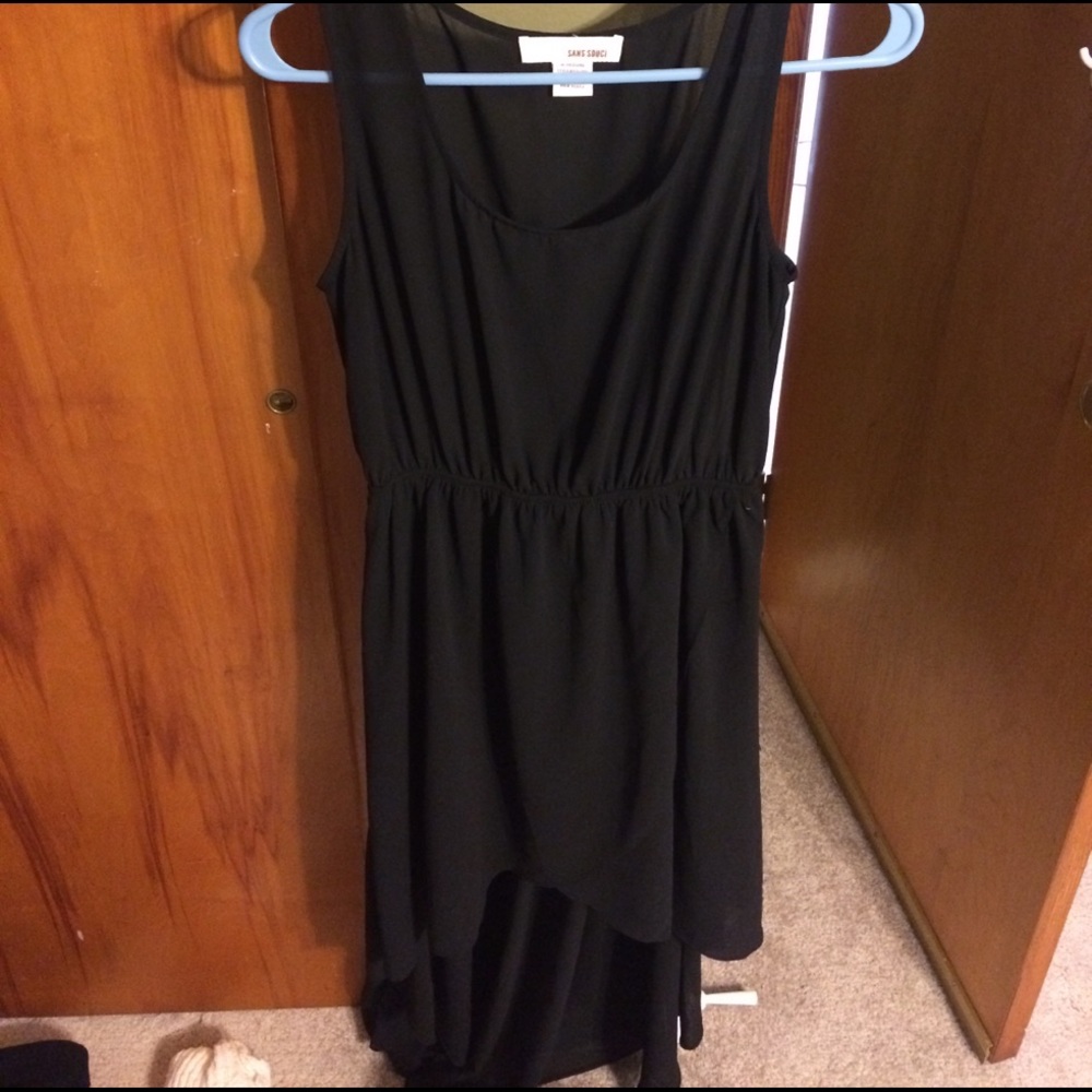 Black high low maxi dress