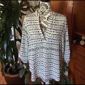 Loose fitting dress blouse