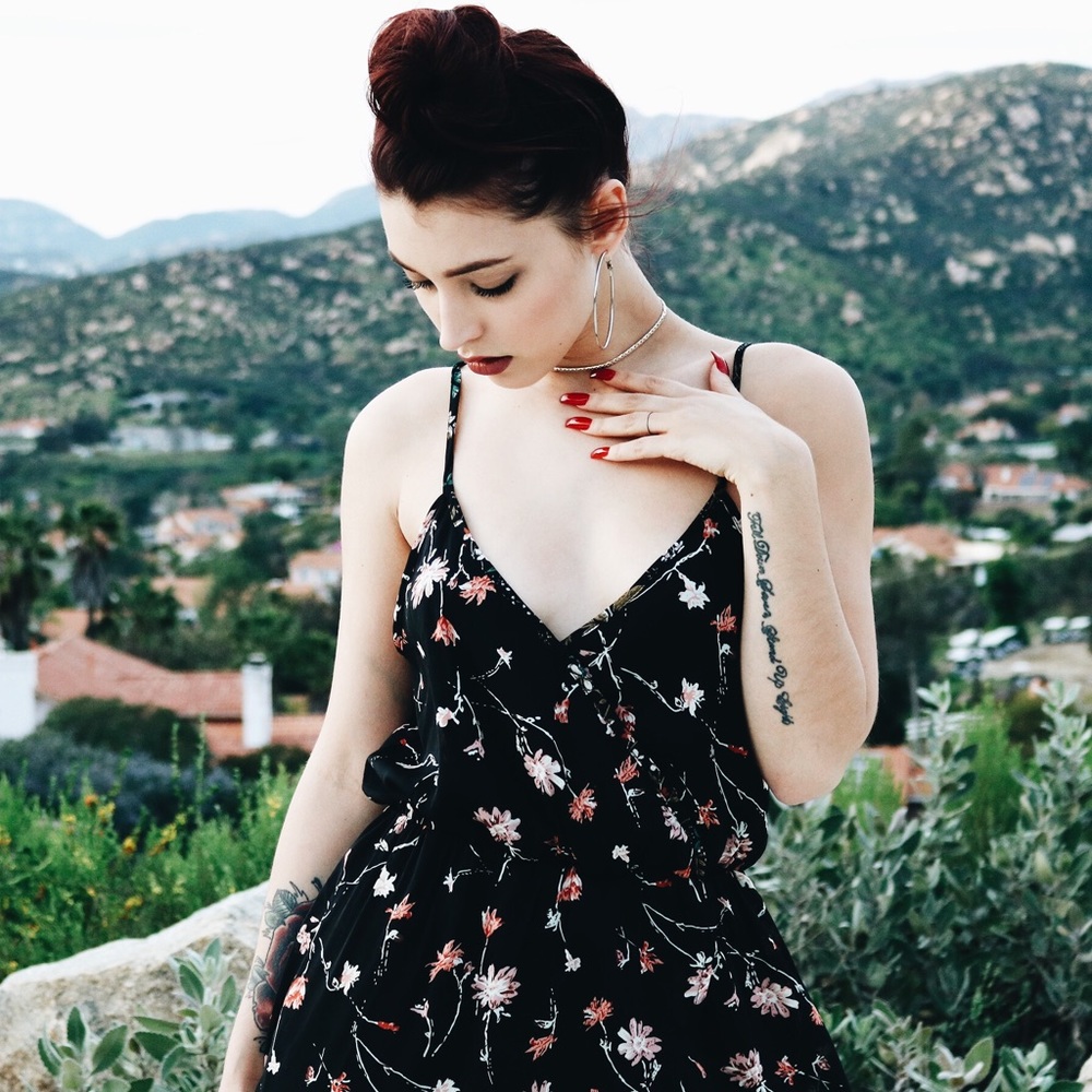 Luci High Low Dress in Black - Picture 2 of 5