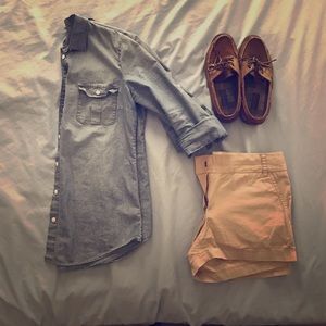 J. Crew khaki 3" chino shorts