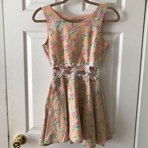 Peachy Floral Dress