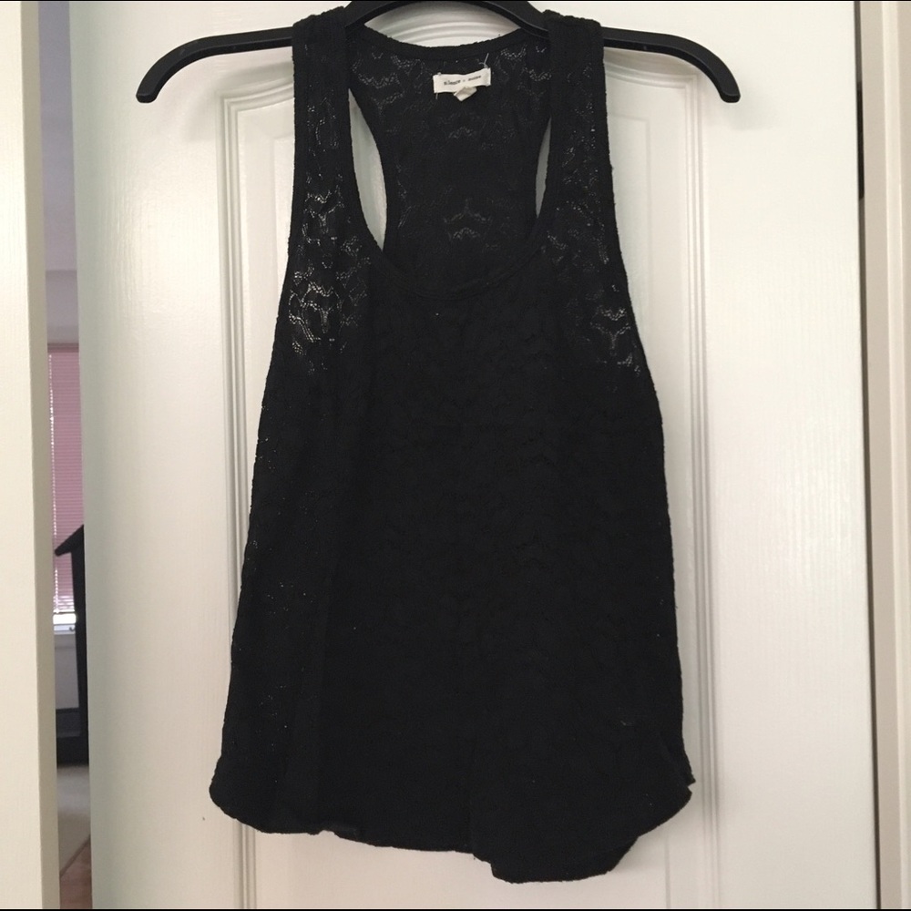 L black lace tank