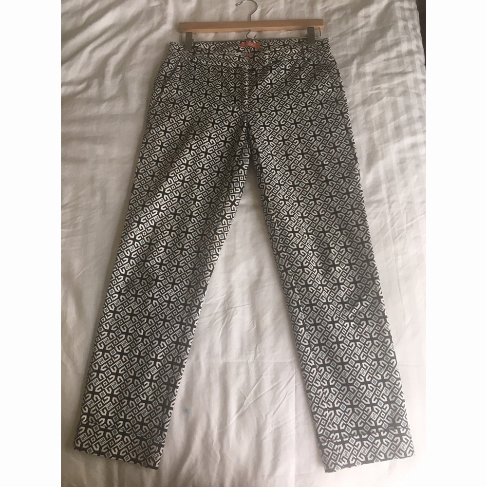 Joe Fresh Multicolor Geometric Print Ankle Pants