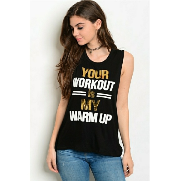 Sport Workout Graphic Top LAST ONE - Picture 2 of 4