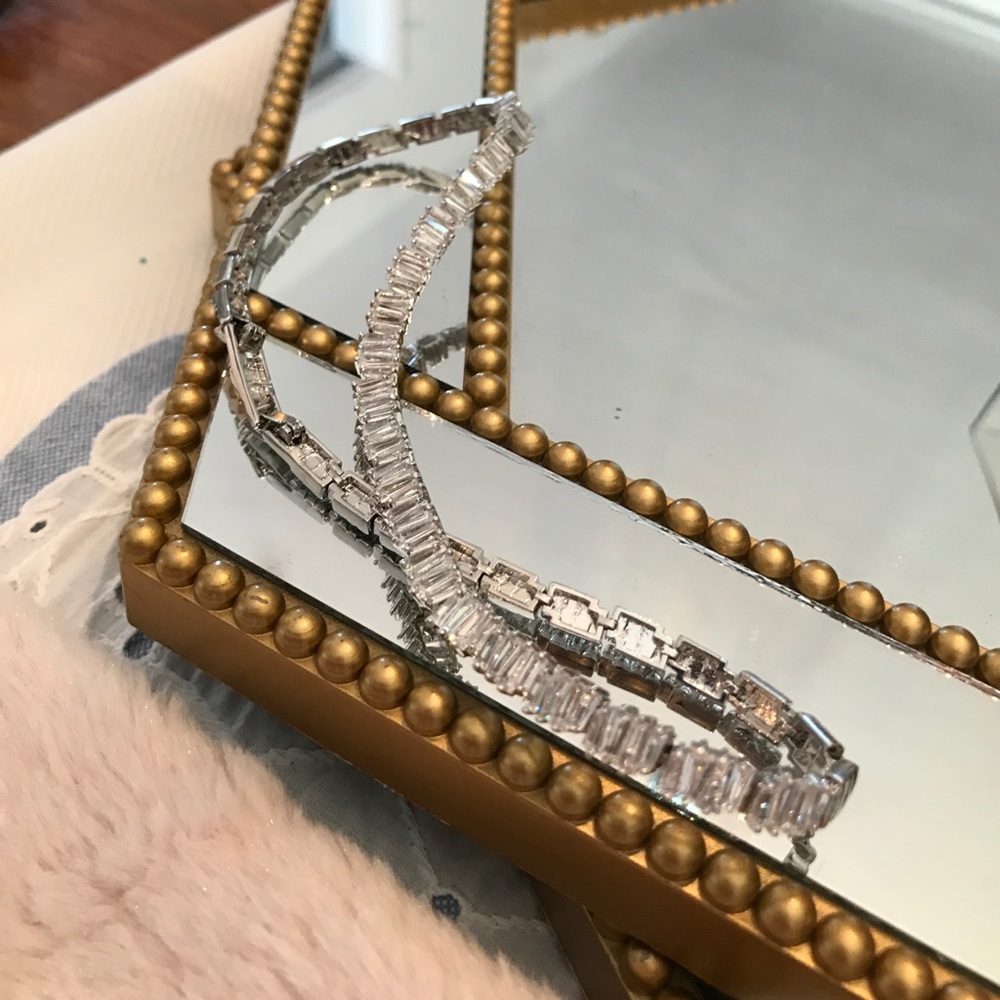 TRADE BUNDLED 🆕 CZ baguette diamond choker - Picture 2 of 4