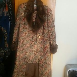 2 pc Long Duster Skirt Suit