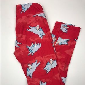 Lularoe flying pig leggings! OS