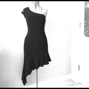 Bebe black a-symmetrical one should dress