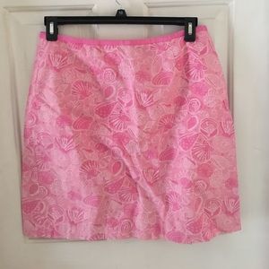 Lilly pulitzer skirt pink shells