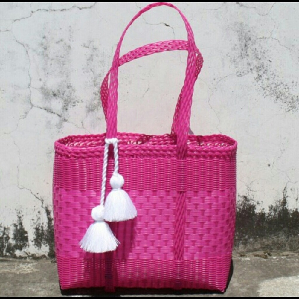 Hand made Woven Beach Basket.