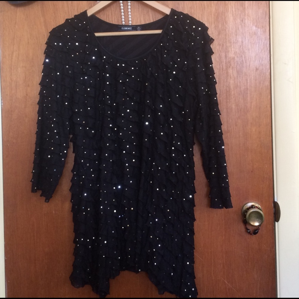 Sparkly Sequin Tunic Top