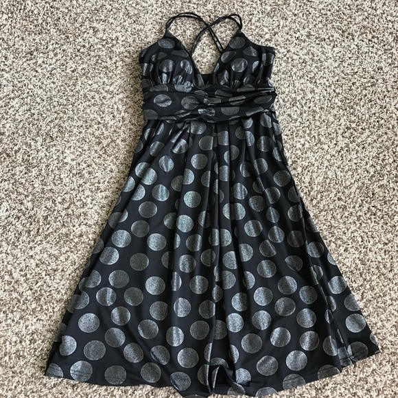 Black & silver polka-dot dress - Picture 1 of 4