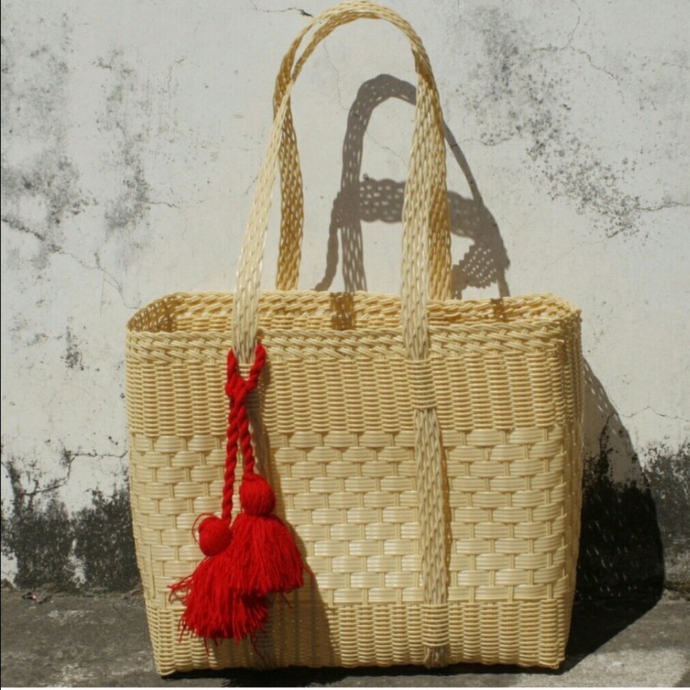 Handmade Woven Beach Basket.