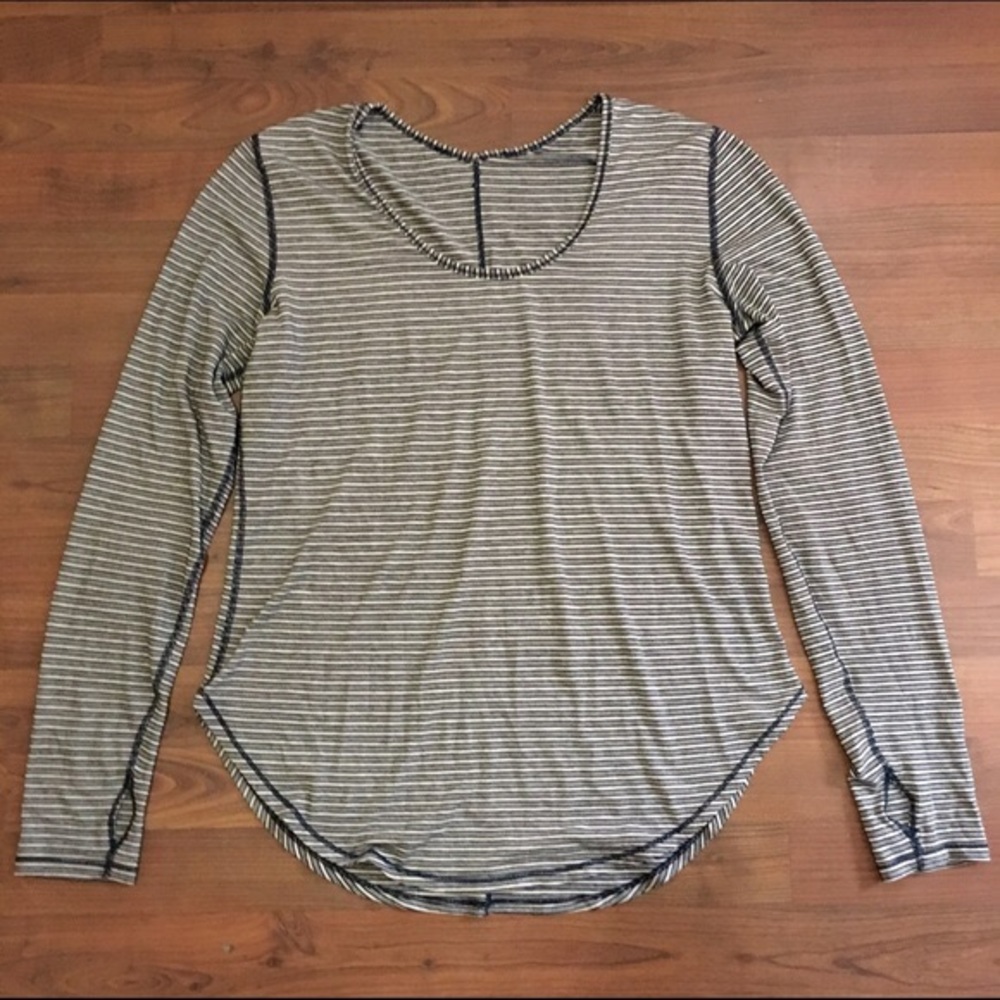 Lululemon striped Yogini long sleeve