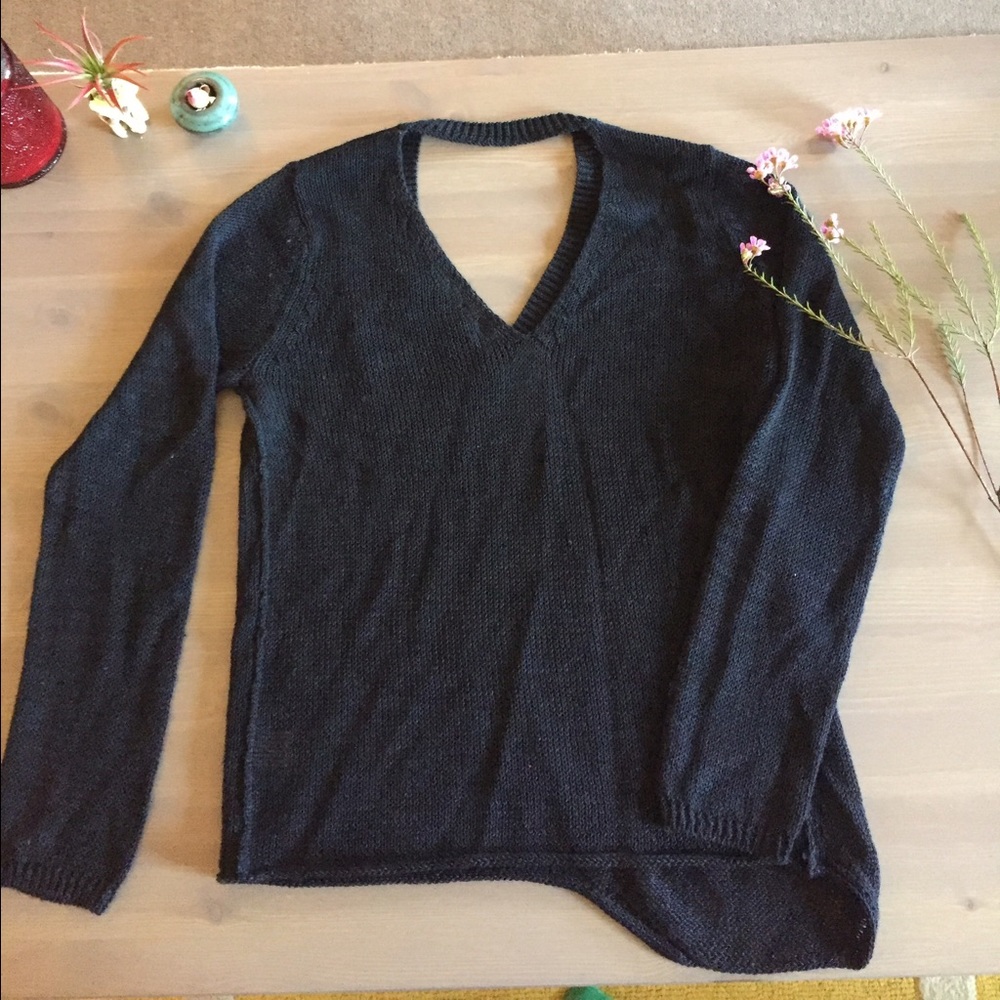 360 Sweater Open Upper Back Sweater