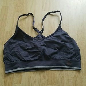 Blue-gray sports bra