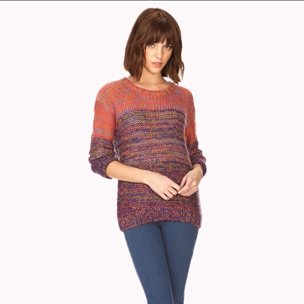 Forever 21 orange marled sweater
