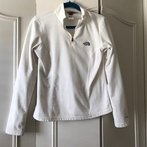 North face white fleece pullover