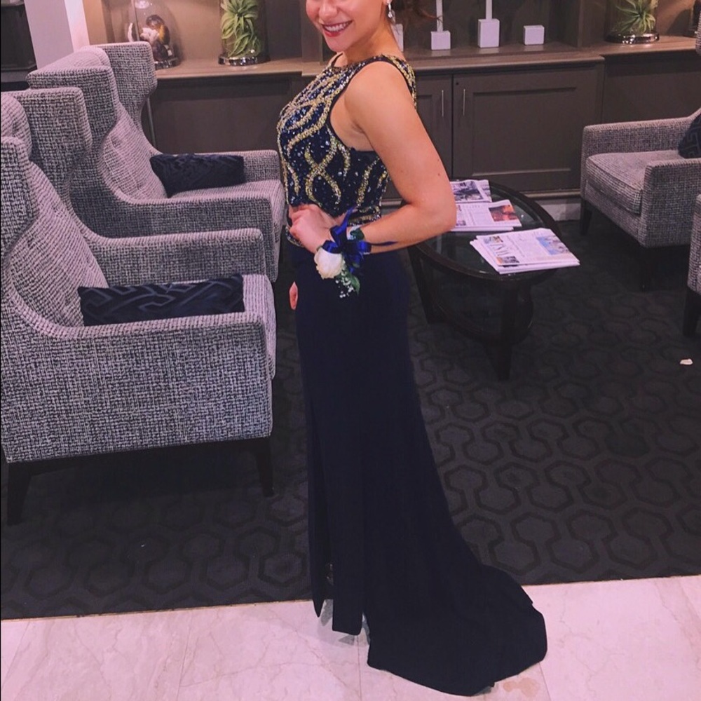 Two piece prom dress