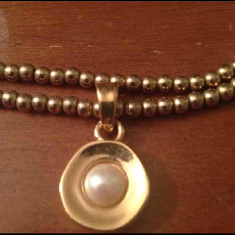 Authentic Givenchy Gold and Pearl Necklace